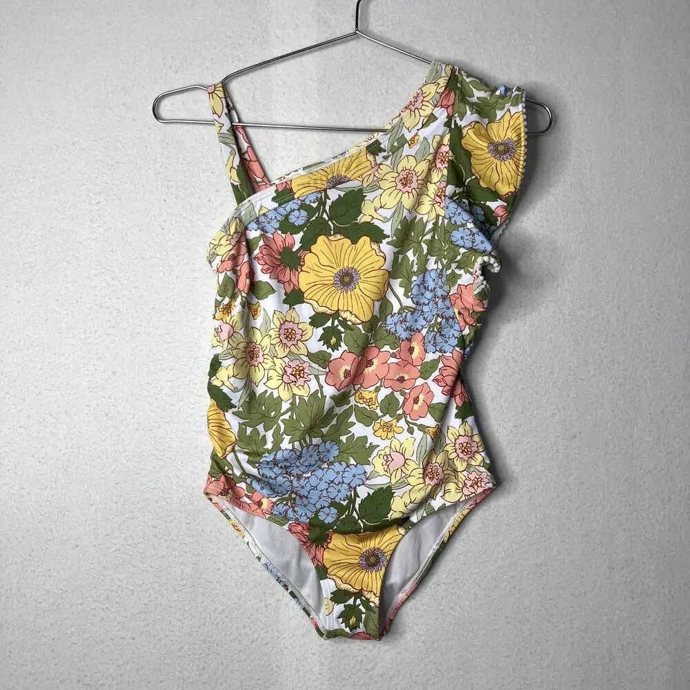 Janie and Jack Floral Swimsuit 12 Girls One Piece